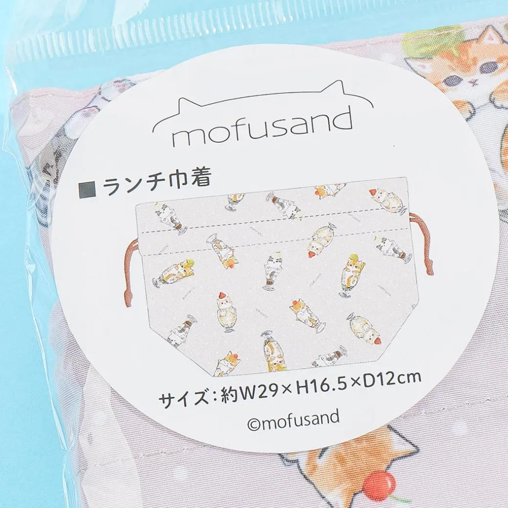 Mofusand Cat Parfait Drawstring Lunch Bag