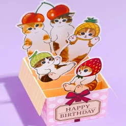 Mofusand Fruity Pop Up Greeting Card
