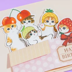 Mofusand Fruity Pop Up Greeting Card
