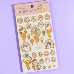Mofusand Golden Neko Ice Cream Masking Stickers