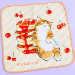 Mofusand Pancake Cat Face Towel