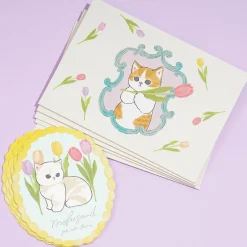 Mofusand Pastel Tulips Mini Letter Set