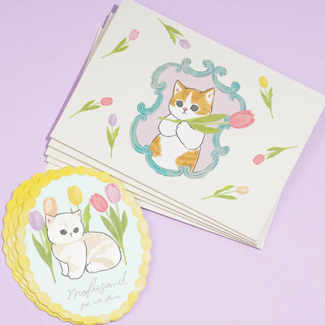 Mofusand Pastel Tulips Mini Letter Set