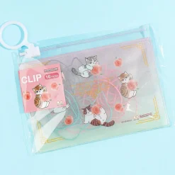 Mofusand Peach Paper Clips With Case