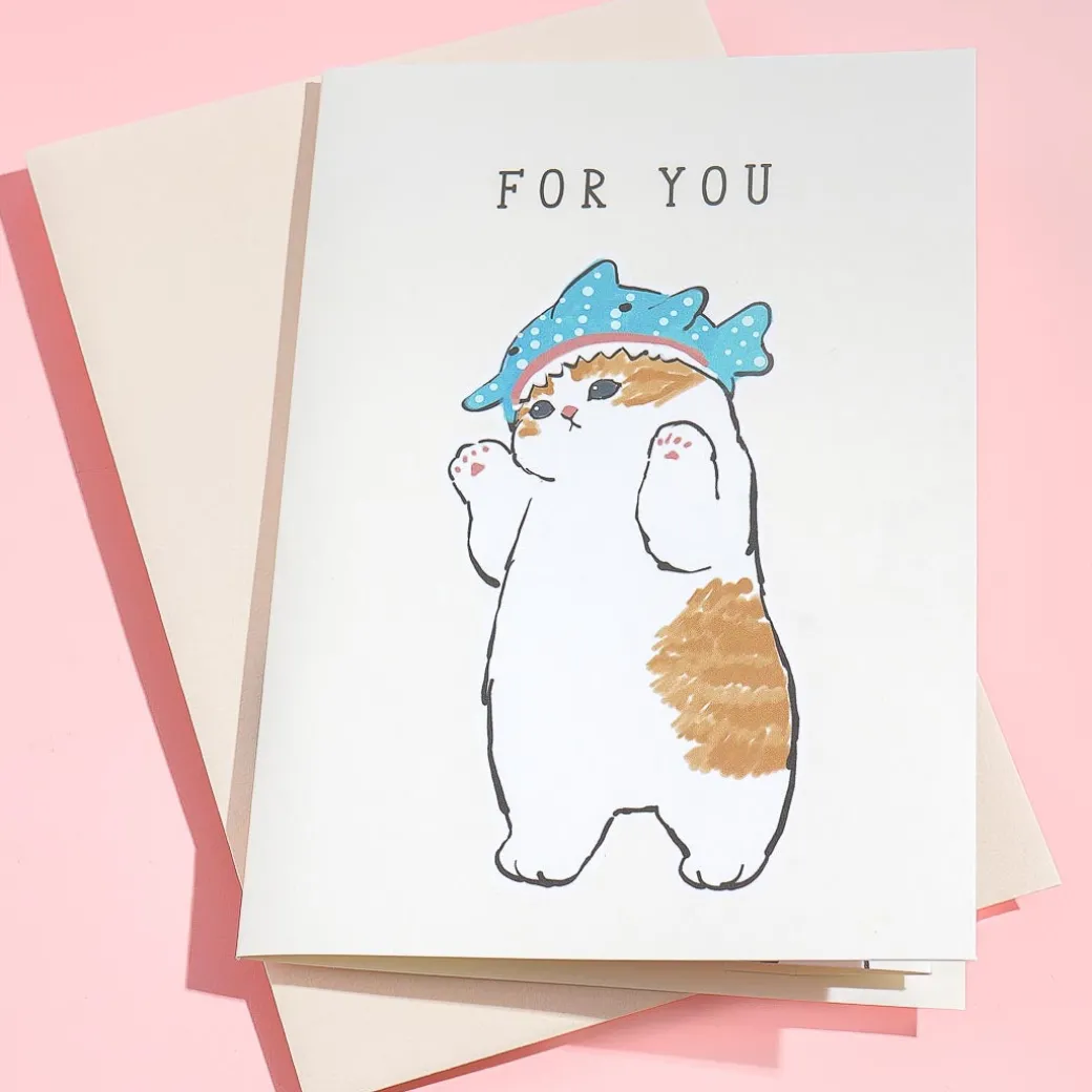 Mofusand Shark 3D Pop-Up Greeting Card