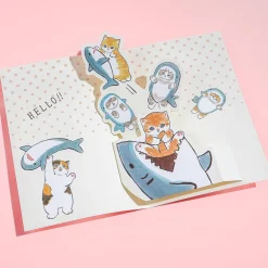 Mofusand Shark 3D Pop-Up Greeting Card