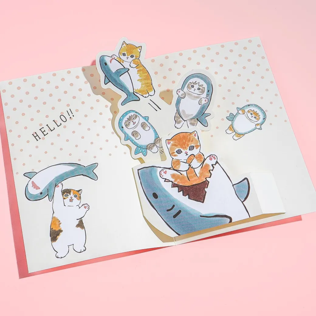 Mofusand Shark 3D Pop-Up Greeting Card
