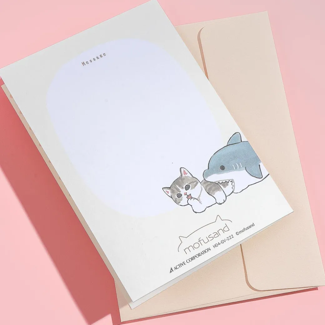 Mofusand Shark 3D Pop-Up Greeting Card