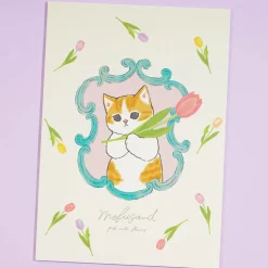 Mofusand Tulip Garden A5 Grid Notebook