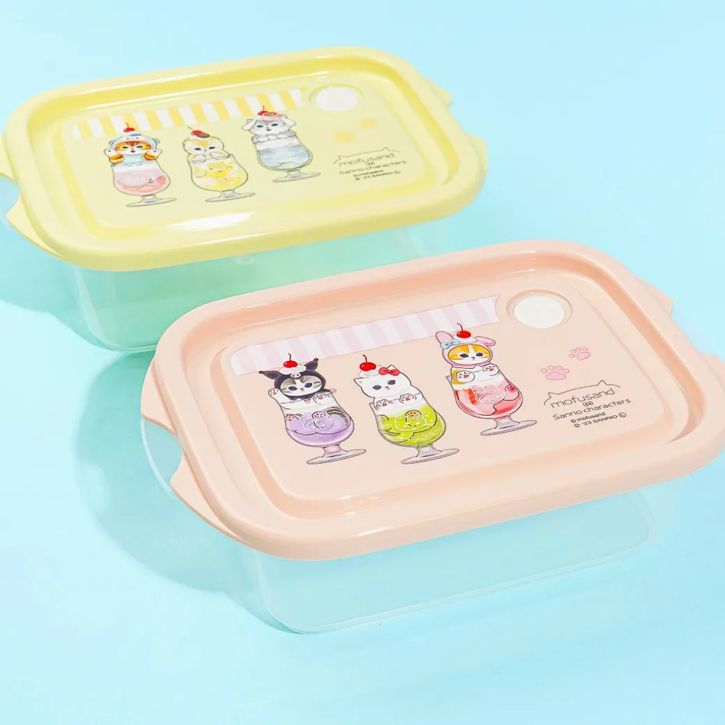 Mofusand x Sanrio Characters Cream Soda Food Container Set