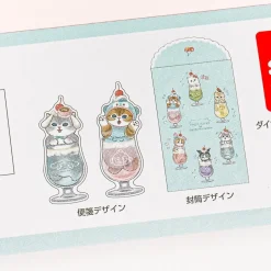 Mofusand x Sanrio Characters Cream Soda Letter Set