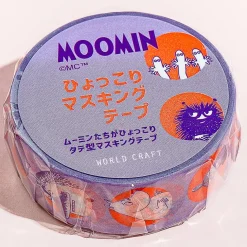 Moomin Hyokkori Maru Masking Tape - Purple