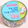 Moomin Hyokkori Maru Masking Tape - Clear Floral