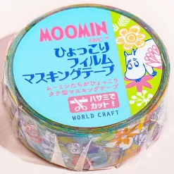 Moomin Hyokkori Maru Masking Tape - Clear Floral