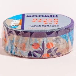 Moomin Hyokkori Maru Masking Tape - Gray Forest