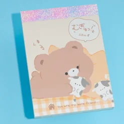 Mugyutto Friends Mini Memo Pad - Bear & Cow