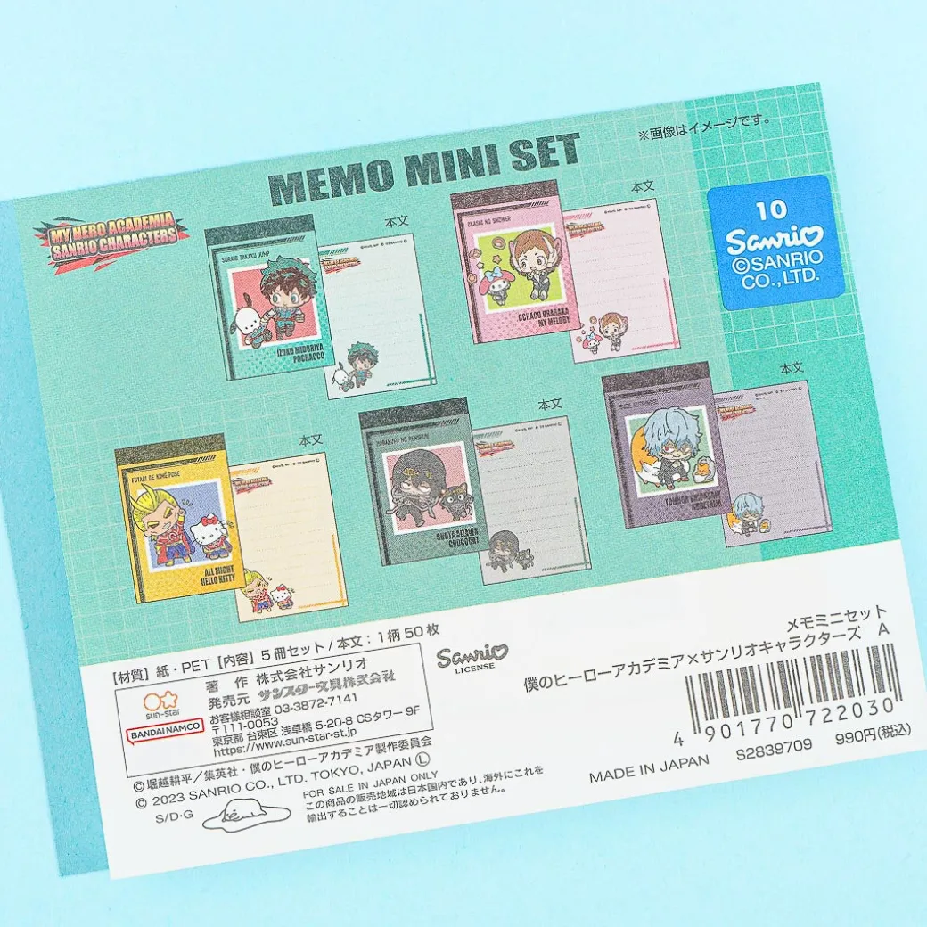 My Hero Academia x Sanrio Characters Mini Memo Set - 5 pcs