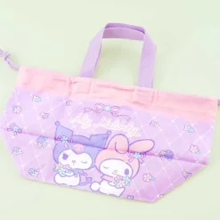 My Melody & Kuromi Fancy Flowery Drawstring Pouch