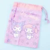 My Melody & Kuromi Flowery Drawstring Pouch