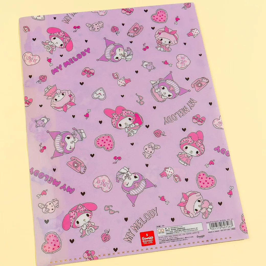 My Melody & Kuromi Heart Sleepover Multi-Slot A4 File Folder