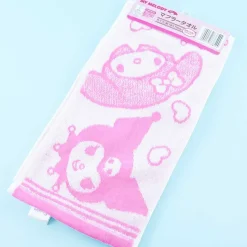 My Melody & Kuromi Hearts Long Bath Towel