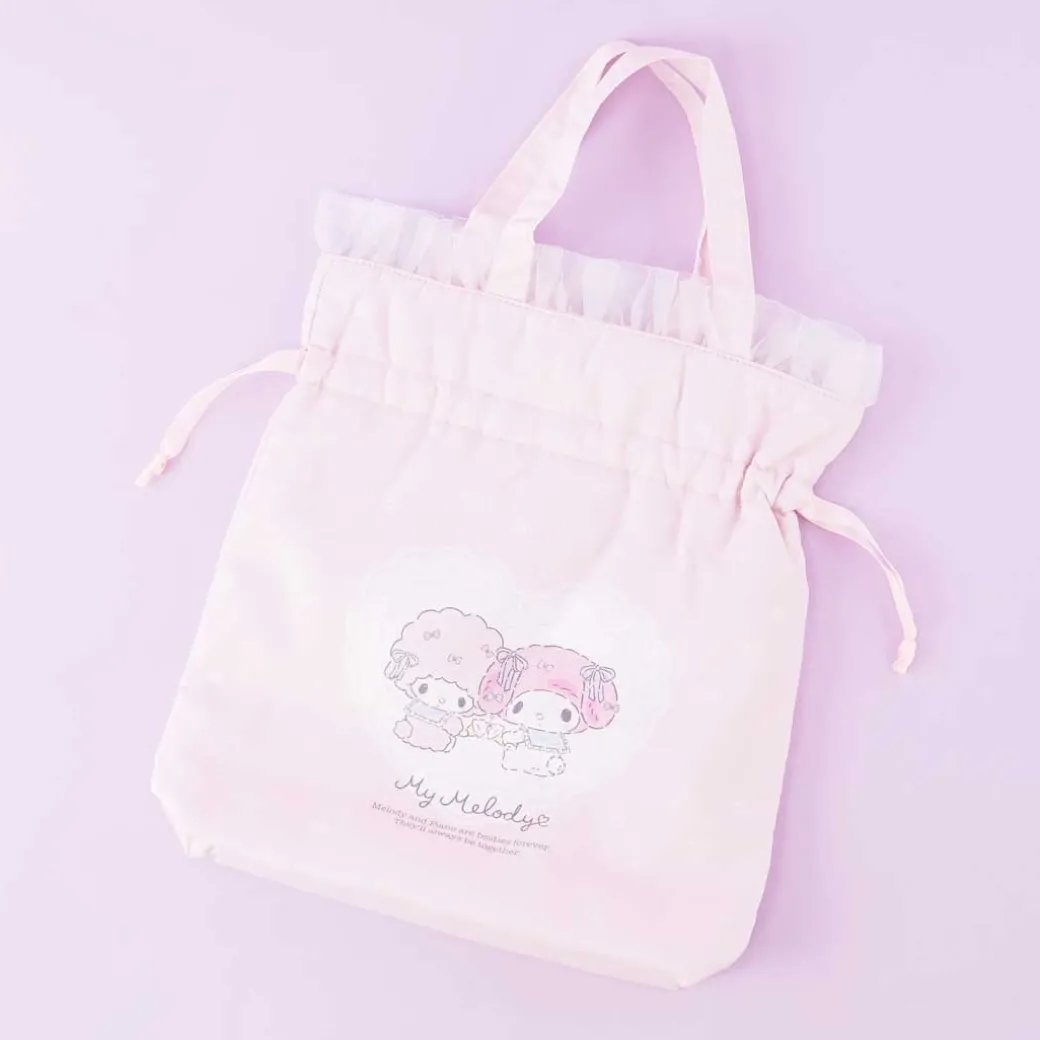 My Melody & My Sweet Piano Frilly Drawstring Pouch
