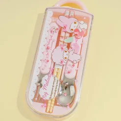 My Melody & My Sweet Piano Pink Fruits Utensil Set
