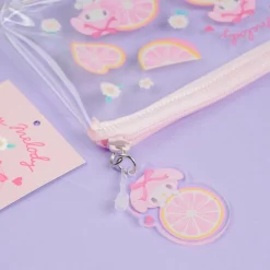 My Melody & Orange Flat Clear Pen Case