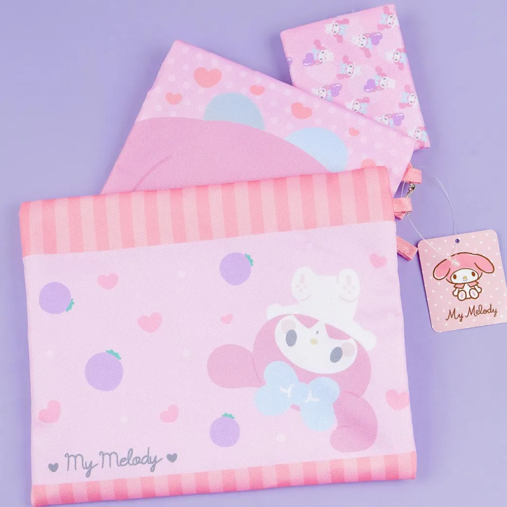 My Melody Balloon Heart Flat Pouch Set - 3 pcs