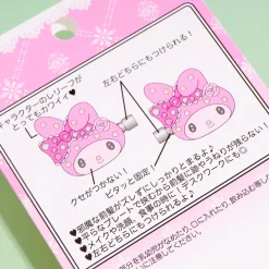 My Melody Bejeweled Sakura Bangs Clip Set