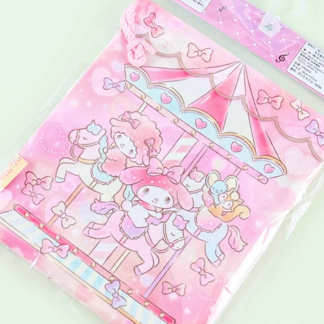 My Melody Carousel Drawstring Bag