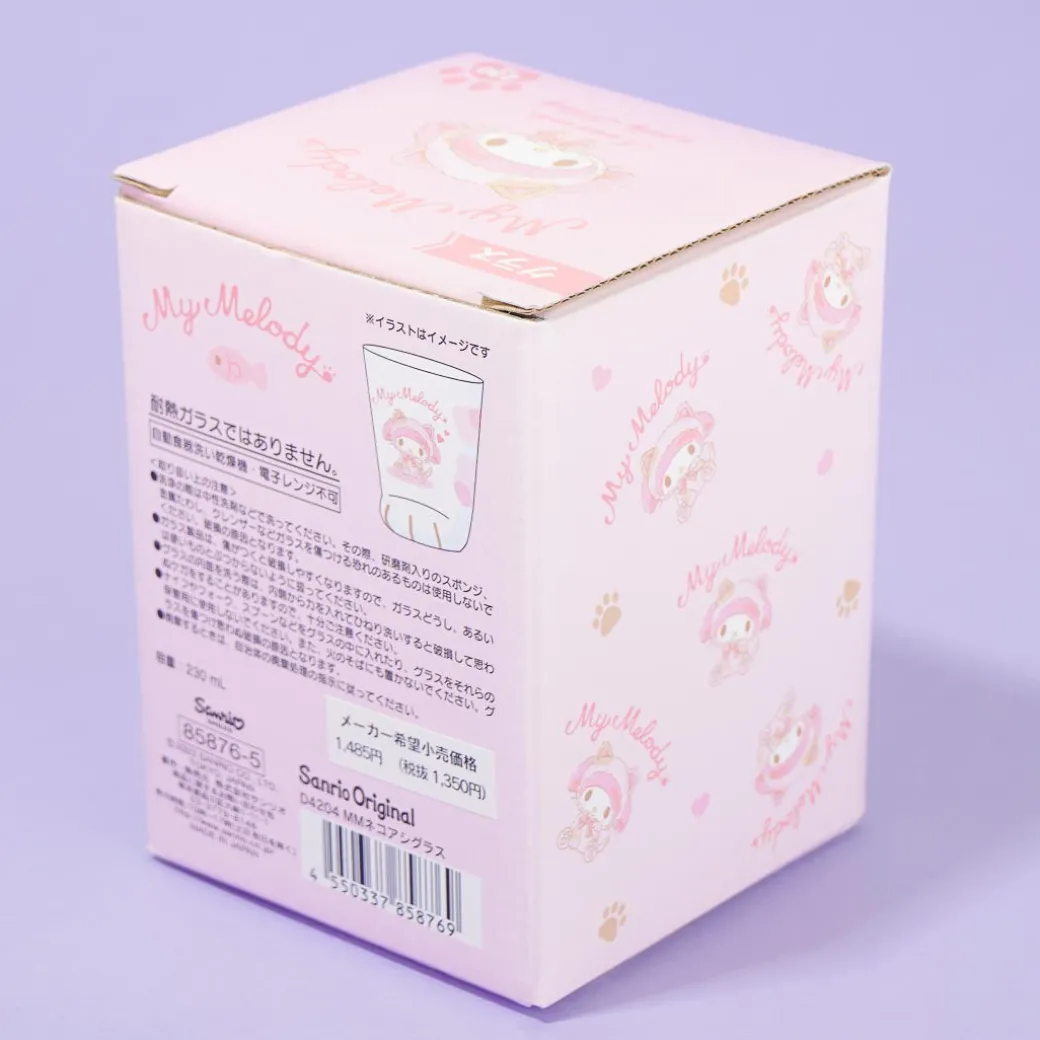 My Melody Cat Foot Glass