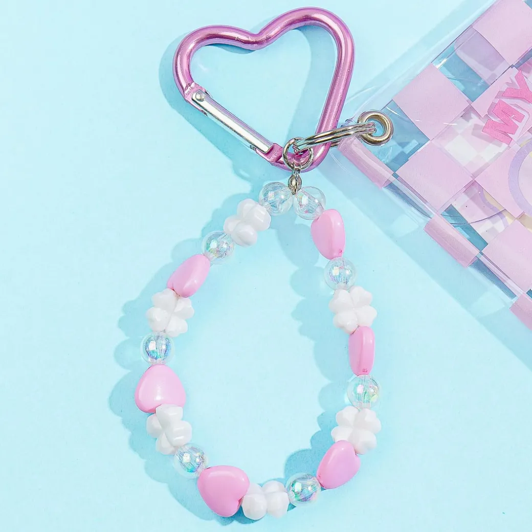 My Melody Checkered Clear Flat Pouch With Charm