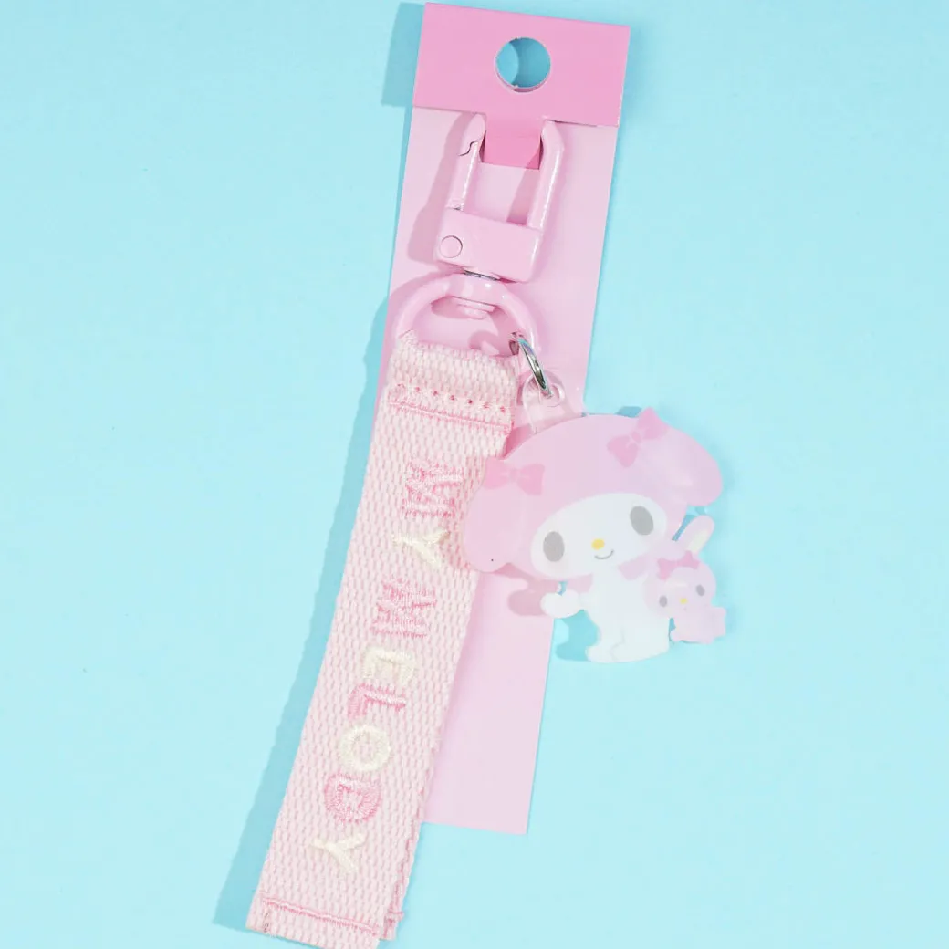 My Melody Embroidered Tag Key Holder