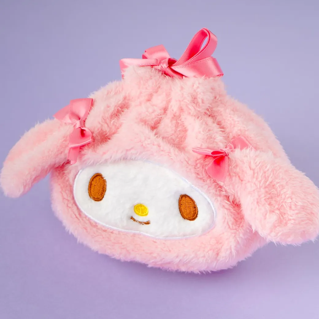 My Melody Fluffy Face Drawstring Pouch