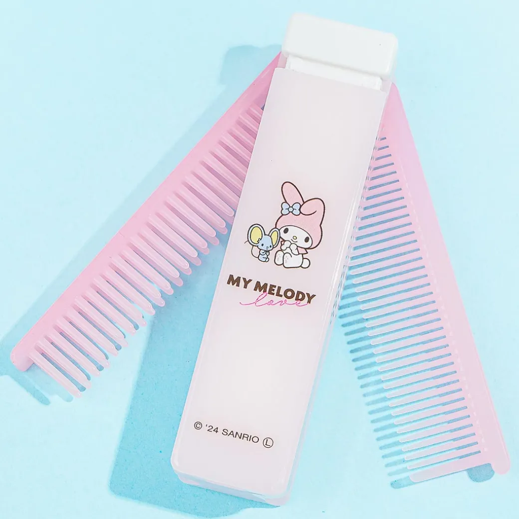 My Melody Folding Mirror Comb & Brush