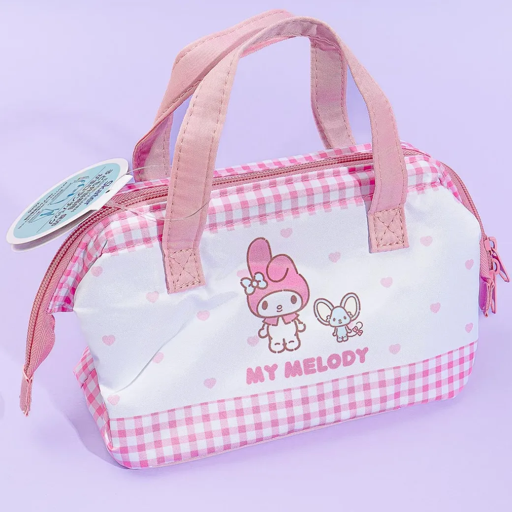 My Melody Gingham Clasp Lunch Bag