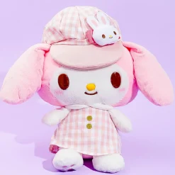 My Melody Gingham Newsboy Cap Plushie - Big