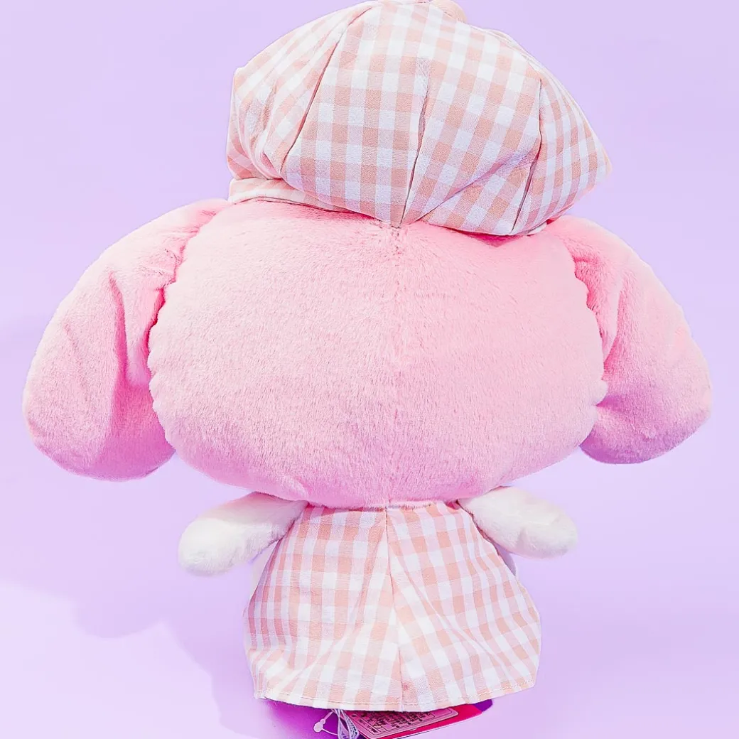My Melody Gingham Newsboy Cap Plushie - Big