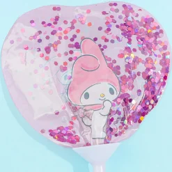 My Melody Glittery Heart Stick Balloon