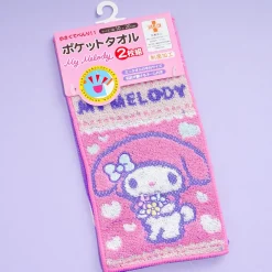 My Melody Hearts Rectangle Mini Towel Set - 2 pcs