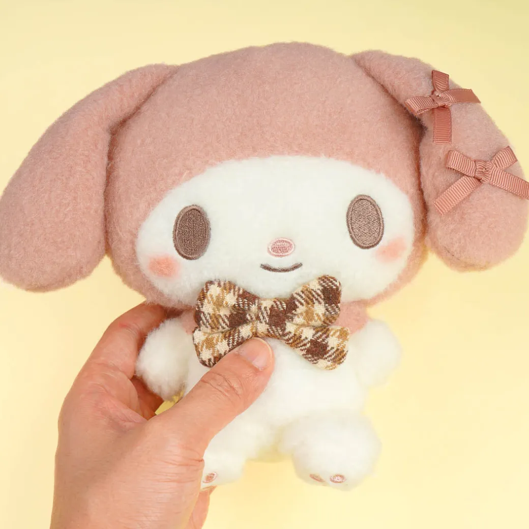 My Melody Howa Mocha Check Plushie - Medium