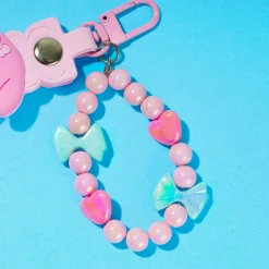 My Melody Keychain With Beaded Bracelet