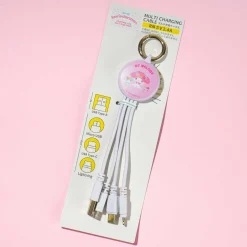My Melody Multi-Charging Cable Round Keychain