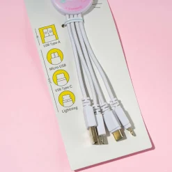 My Melody Multi-Charging Cable Round Keychain