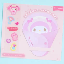 My Melody Okurumi Memo Cards With Stickers