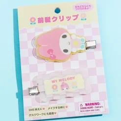 My Melody Pastel Checker Hair Clip Set