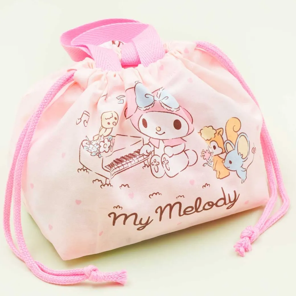 My Melody Piano Recital Drawstring Lunch Bag