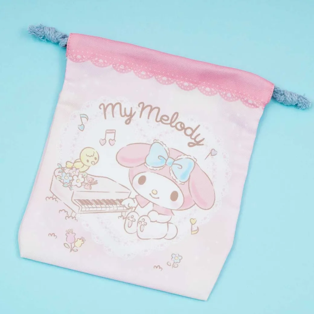 My Melody Piano Time Drawstring Pouch