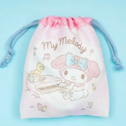 My Melody Piano Time Drawstring Pouch